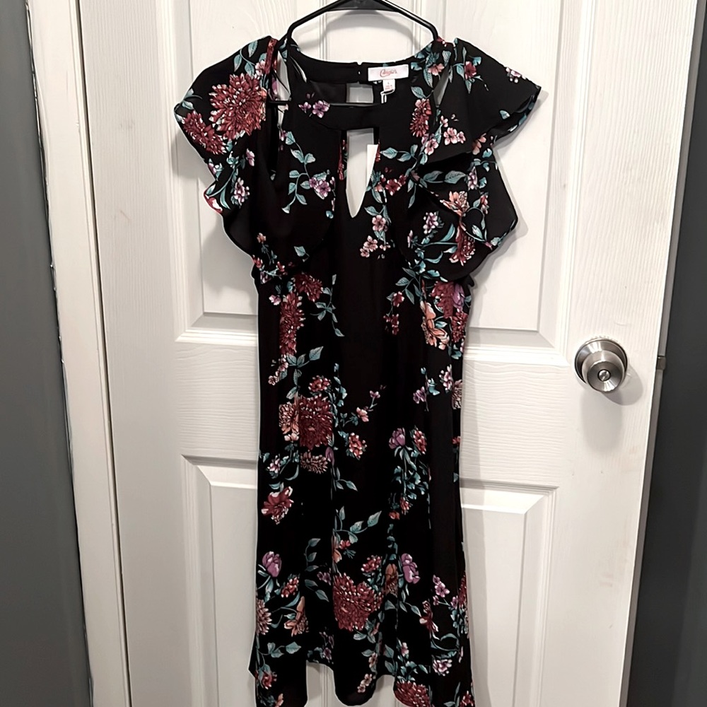 Large floral off the shoulder Candies dress